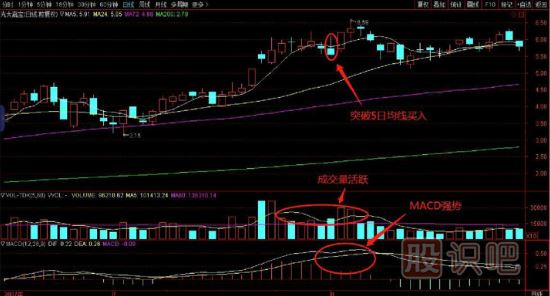 選擇強勢回調(diào)股買入法，買在5日均線處